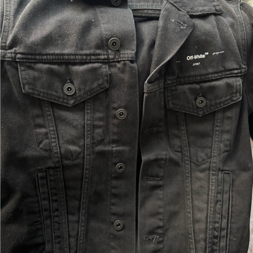 Brand New Off-White Black Denim Jacket